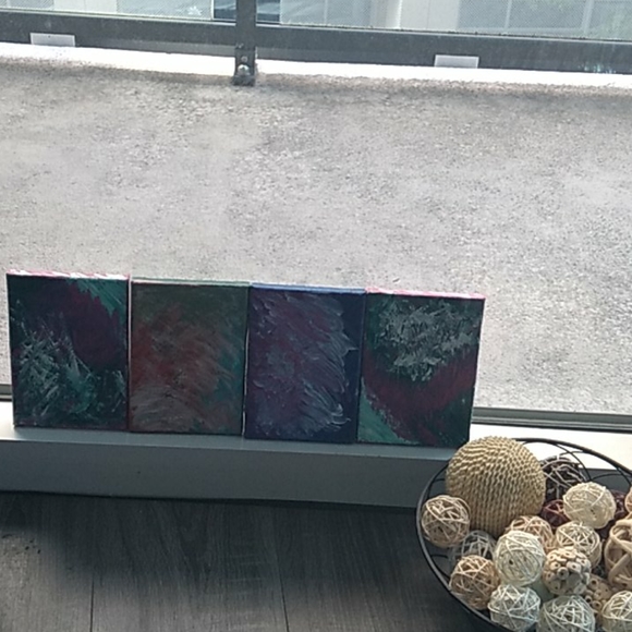 4 piece art decor blue themed - Picture 1 of 5